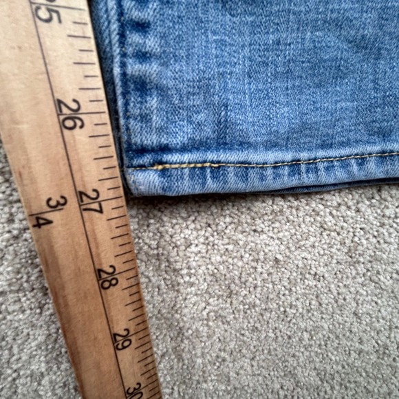 Levis 712 Slim Jeans Light Wash Blue Mid Rise Denim 29x27 - Picture 2 of 11